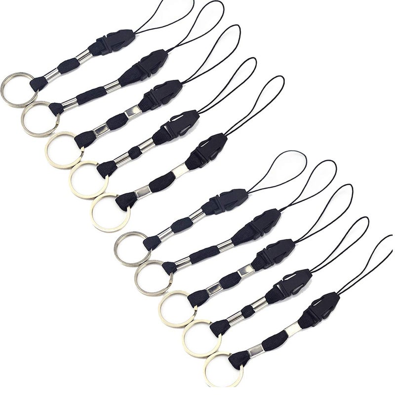 YOUOWO 10 Pcs Nylon Finger Short Lanyards With Circular Ring Detachable For USB Flash Drive Cell Phone Key Ipod Mp3 Mp4 ID Card Badge Small Electronic Devices - Image 1